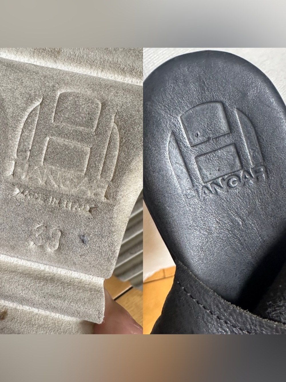 💜 Hangar9 Black Platform Open Toe Leather Sandal Ankle Boots (38) - Picture 6 of 7